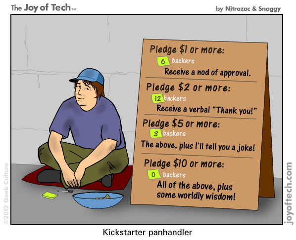 Kickstarter Panhandling