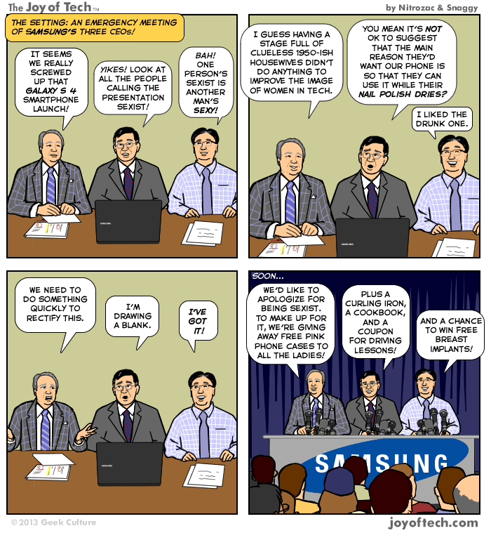 Samsung apologizes...